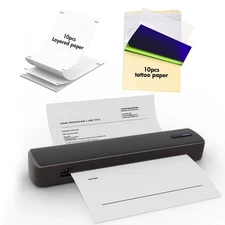 Brand-New Inkless Portable Printer 8.5"x11" A4 Thermal Printer Bluetooth Tattoo