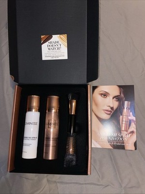 Airbrush Spray Silk Foundation Starter Kit - Hydrating Primer & Brush Included