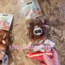 Authentic Shanghai Disney Zootopia Yax The Yak Yoga Mat Plush Keychain New