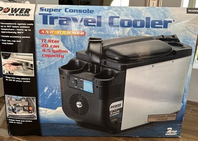 Power On Board Super Console Travel Cooler/Warmer 17 Liter Holds 20 Cans! 4.5 Ga