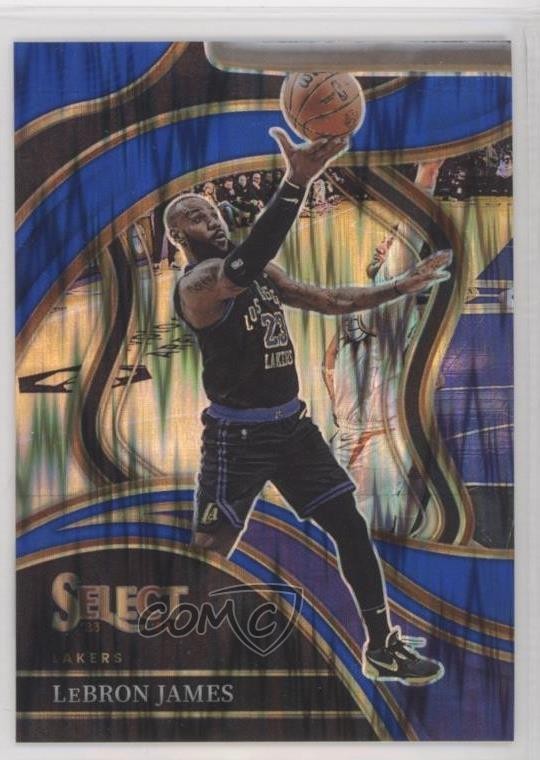2023-24 Panini Select Courtside Blue Flash Prizm 93/99 LeBron James #266 hs9