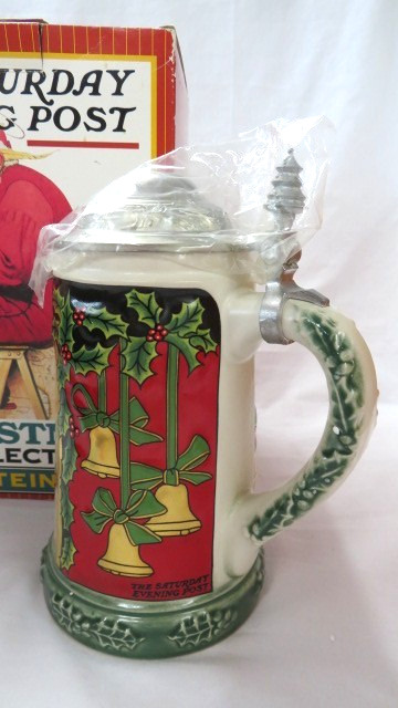 Norman Rockwell 1996 Saturday Evening Post Christmas Stein Limited Edition NIB
