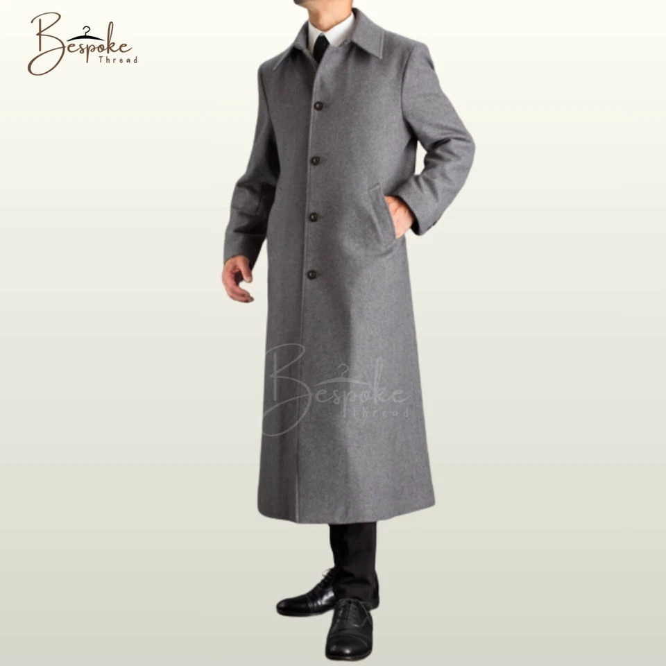 Capa de lã cinza Inverness | Fantasia de detetive vitoriana Sherlock Holmes - Imagem 3 de 4