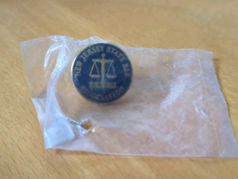 New Jersey State Bar Association Enamel Lapel Pin Collectible State Souvenir HTF