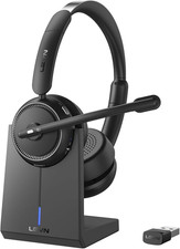 Bluetooth Wireless Headset with Mic - Noise Cancelling for Work  Calls