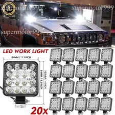 20PCS 3.3Inch 1200W LED Work Light Bar Flood Pods Driving Off-Road Tractor 4WD