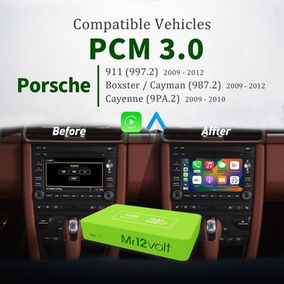 MR12Volt CarPlay & Android Auto für Porsche PCM3.0 911 Boxster Cayman Cayenne