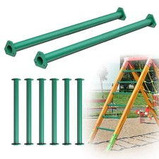 6 Packs Steel Monkey Bars for Kids, 21.5 Inch Backyard Climbing Play Set Acce...