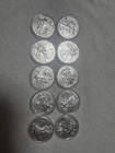 Lot Of 10 2015 american eagle silver dollar uncirculated in Air-Tites