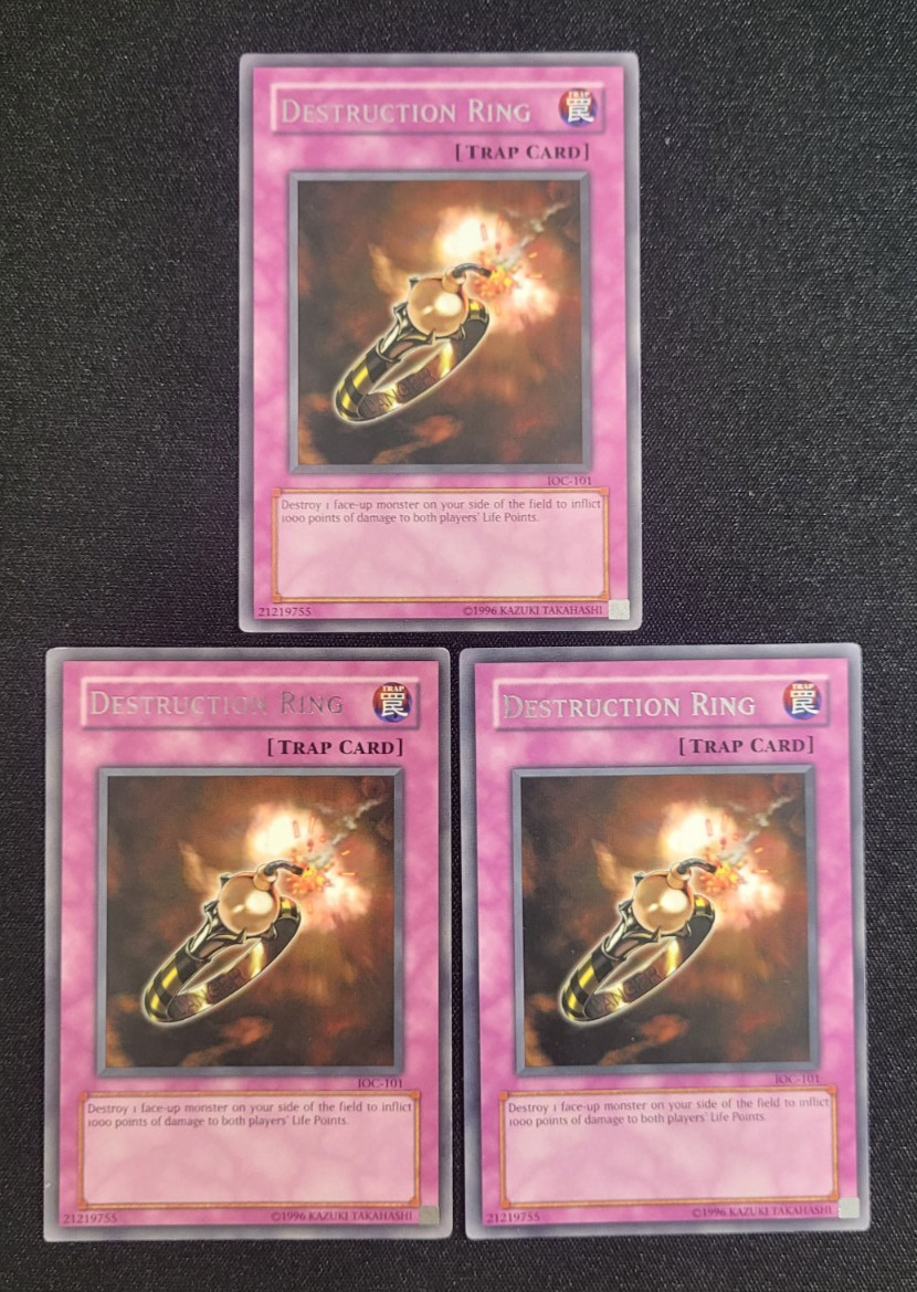 Destruction Ring IOC-101 YuGiOh Invasion of Chaos trading card — raw and PSA graded price guide