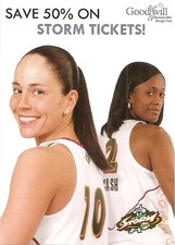 2009 Seattle Storm Goodwill WNBA Basketball Pocket Schedule