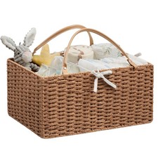 Large Rope Diaper Caddy, Baby Essentials Organizer, Portable Baby Shower Bask...