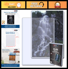 8x10 Toploader Holders - 25 Count, Rigid PVC, Non-Toxic, Crystal Clear Photo Sle