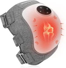 Electric Heated Knee Massager-3 Intensities, 5000mAh Cordless, Portable Massager