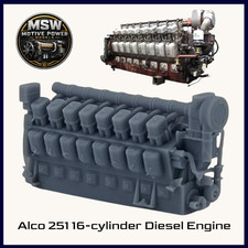 Ho Scale 187 Alco 251 16-cyl Diesel Engine Prime Mover Model Scenery World