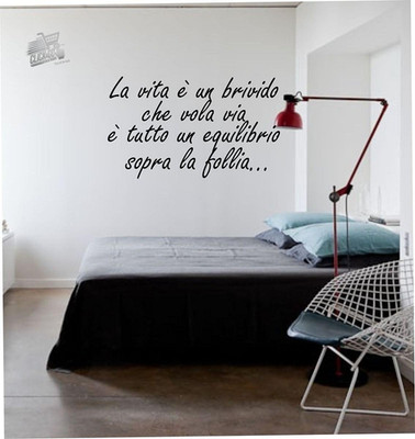 Wandtattoo Spruch Das Leben ist ein Nervenkitzel, der wegfliegt Wall Sticker Schwarz 120x50