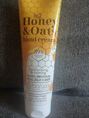 Barwa Honey & Oats Hand Cream 250ml Moisturizing Calming Honey Propolis Oats