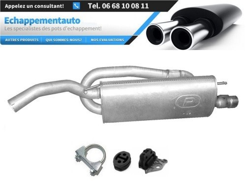 Silencieux arrière Fiat Bravo 2 1.4 dès 2007 Sport pot echappement avec kit