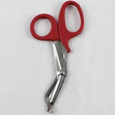 Red Stainless Steel Medical Safety Scissors Sharp Durable EMT First Aid Tool