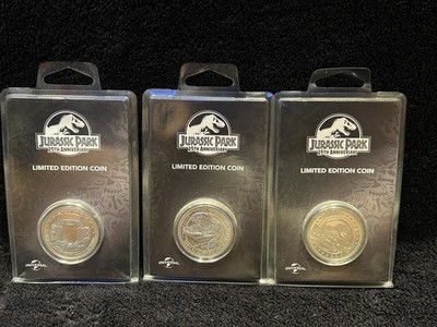 Jurassic Park 25th Anniversary Fanattik Collectors Coins Brand New