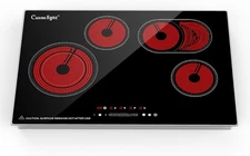 Cusinesync 30 Inch Electric 4 Burner 7400W Ceramic Stove Built-in Electric Stove