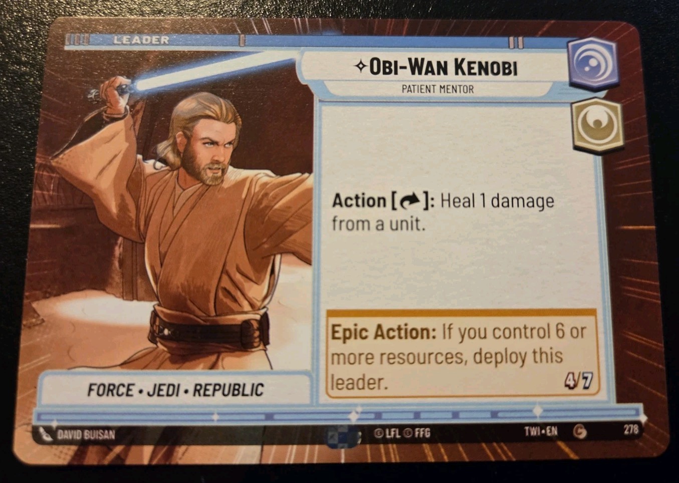 Obi-Wan Kenobi (Hyperspace) #278 Common Twilight Of The Republic Star Wars TCG
