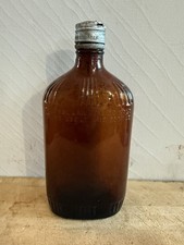 Amber Brown One Pint Flask Bottle Late 1940s ...