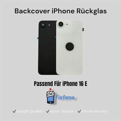 iPhone 16 E Akkufachdeckel Backglas Backcover Glas Ersatzteil iPhone