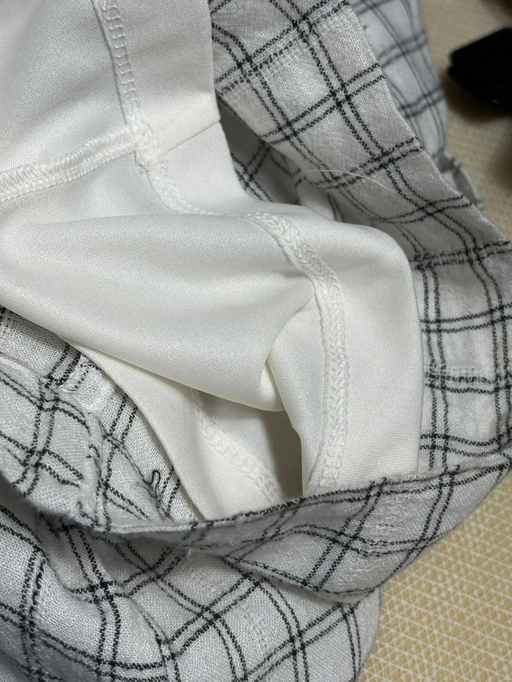 Mono a Cuadros American Eagle Para Mujer M Bolsillos Correas Ajustables Pierna Ancha NUEVO Foto 4 de 4