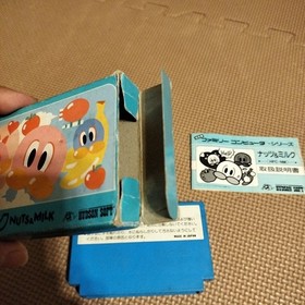 [FC] Famicom Nuts & Milk Cassette Instruction Manual Box GAME Showa Toy Retro