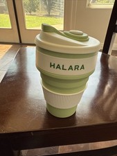 New HALARA Silicon Collapsible Cup 12oz 350ml Green White 1 cup 