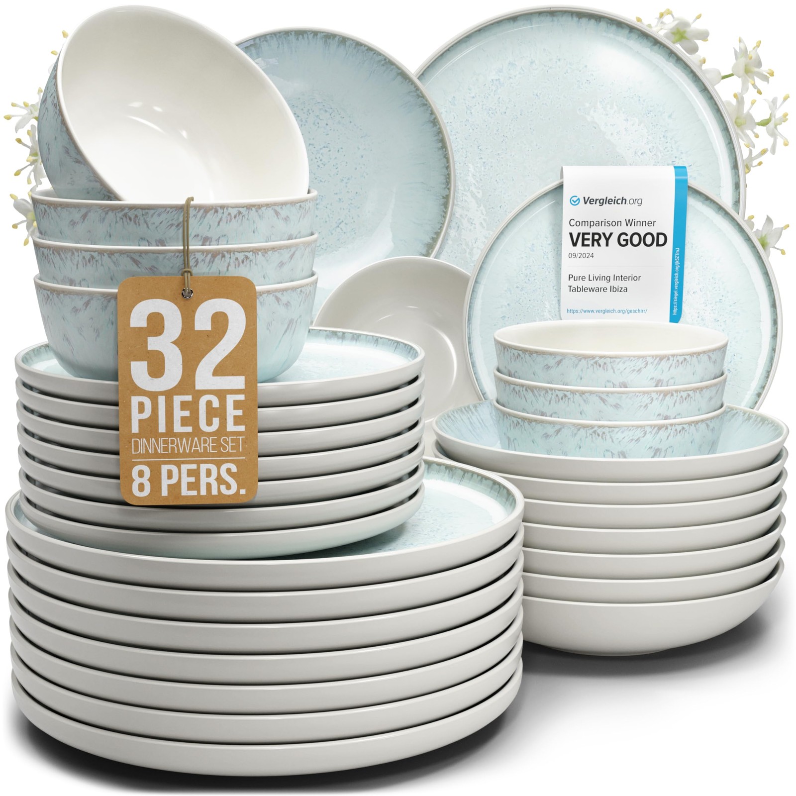 8 Persons 32 Pcs &ndash; Modern Style Plates And Bowls Set...