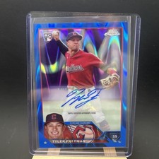2023 Topps Chrome Tyler Freeman RC Auto  Blue Ray Wave Refractor /150 guardians 
