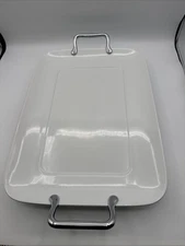 Over And Back Heritage Serving Platter. NWOT. Entertaining/Holiday. White.