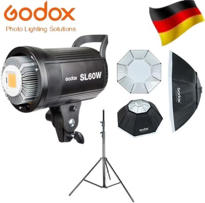 Godox SL-60W Bowens Mount 5600K Weiß Licht+120cm SB-BW octagonal softbox+Dreifaß