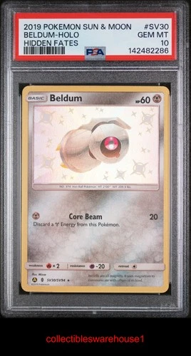 Pokemon Hidden Fates Beldum SV30 PSA 10