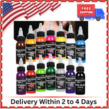 GTARTISTOO Professional Tattoo Ink Set 14 Colors 1OZ 30ml Vegan-Friendly Pigme