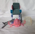 Vintage 1989 TMNT Krang Action Figure - Missing One Arm - Broken Clear Cover