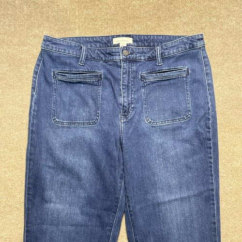 Sundance Womens Jeans 34x30 Blue Coralie Wide Leg Button Fly - Picture 2 of 16