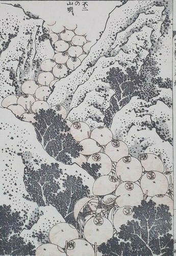 HOKUSAI Fuji 100 Views Fuji Print of Japanese Woodblock Woodcut Pilgrims Fujisan - Picture 2 of 2