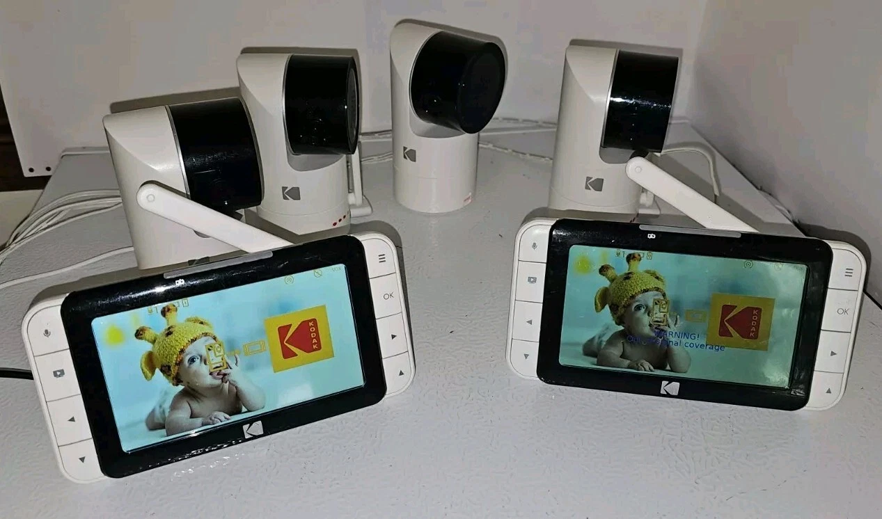 LOT 6 WIRELESS Smart Baby Monitor 4 CAM + 2 LCD - NIGHT VISION Motion Detection