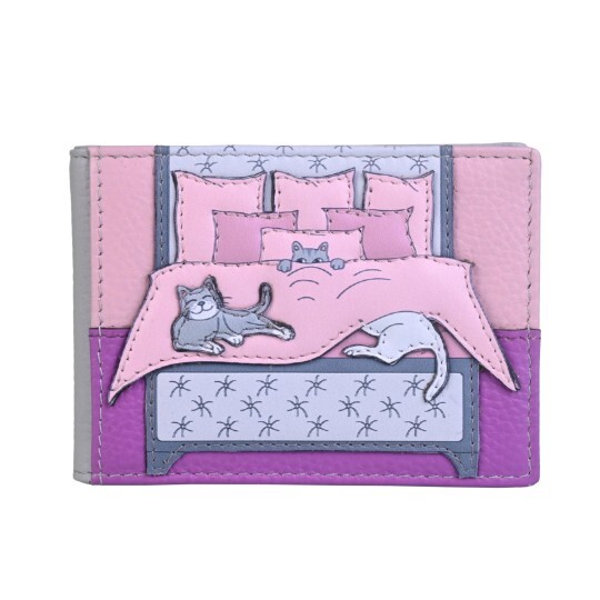 Mala Leather Cats Nap ID / Card Holder - BNWT