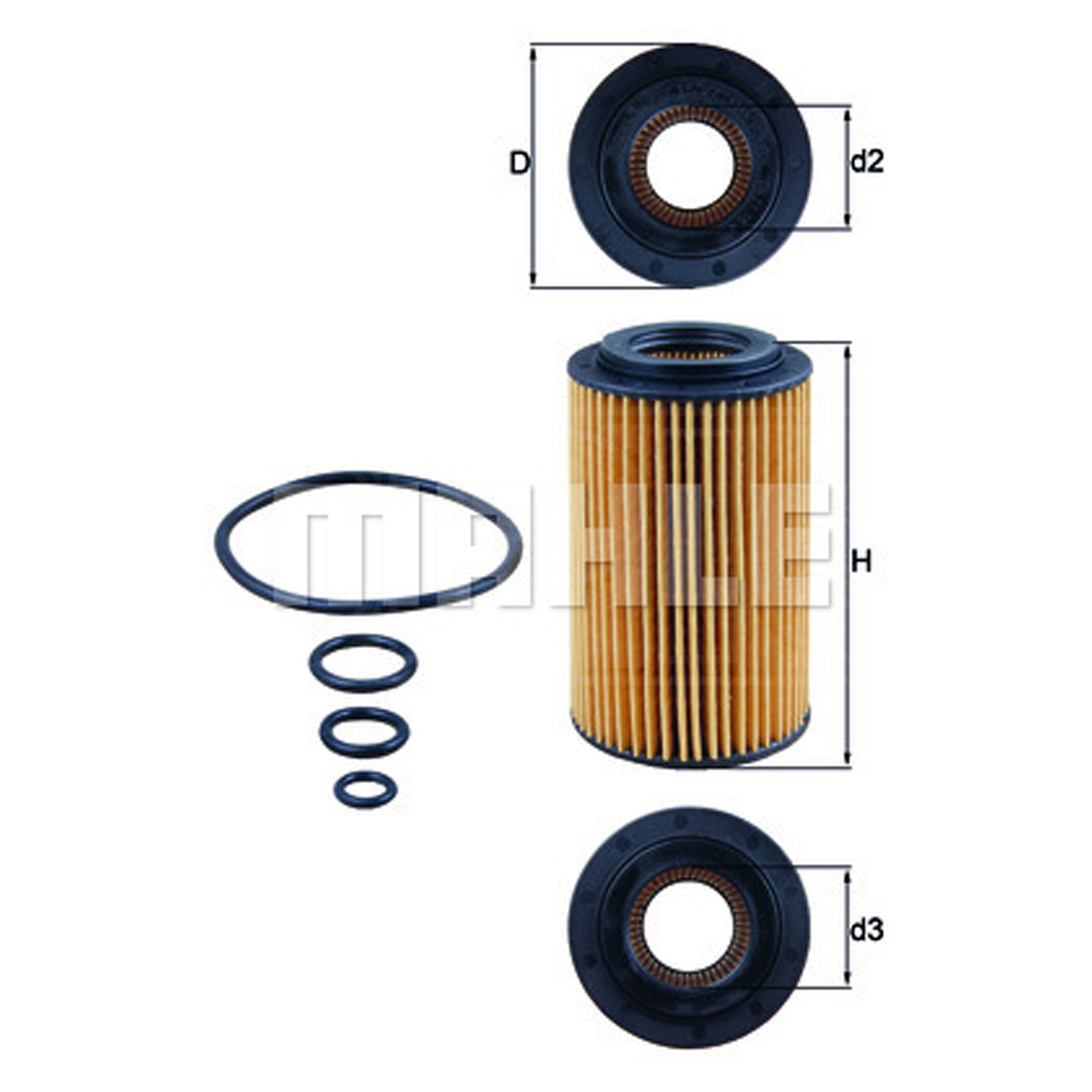 Mahle Eco Oil Filter Insert OX 153/7D OX153/7D - OE Matching Fit & Quality