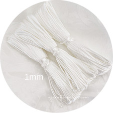 20m WHITE satin nylon cord 1.5mm DIY string beaded keyrings lanyards rope craft