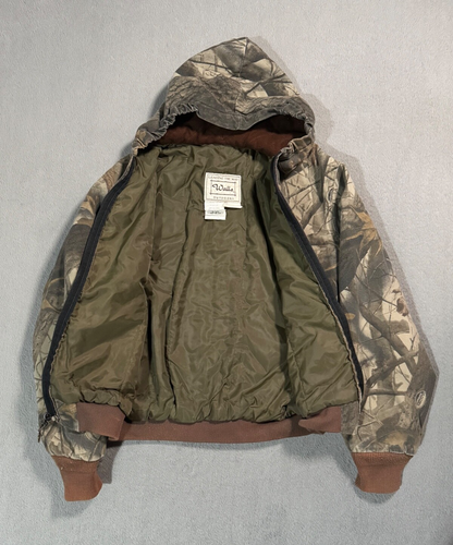 Walls Realtree Hardwood Vtg Foliage Camo Hunting Hoodie Jacket YOUTH KIDS XL 18 - Picture 2 of 15