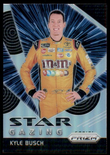 2018 Panini Nascar Prizm Racing Silver Star Gazing Kyle Busch #66