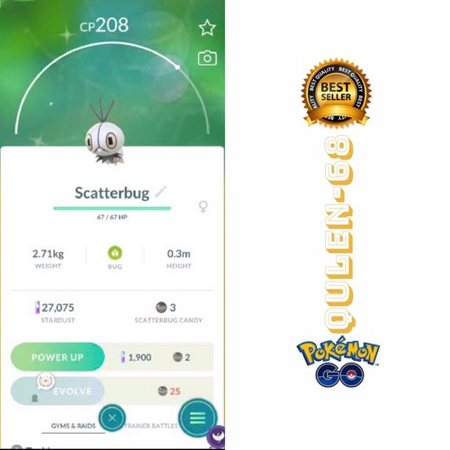 Pokémon Go - Shiny Scatterbug Form Sandstorm - Trade Registered Or PtC (20k )