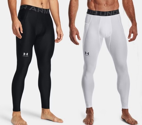 Under Armour Men's HeatGear Compression Leggings, Tights Black or White 1361586 - 第 1/8 張圖片