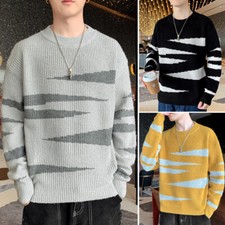 Trendy Loose Knitwear Hong Kong Style Round Neck Casual Couple Top Clothes