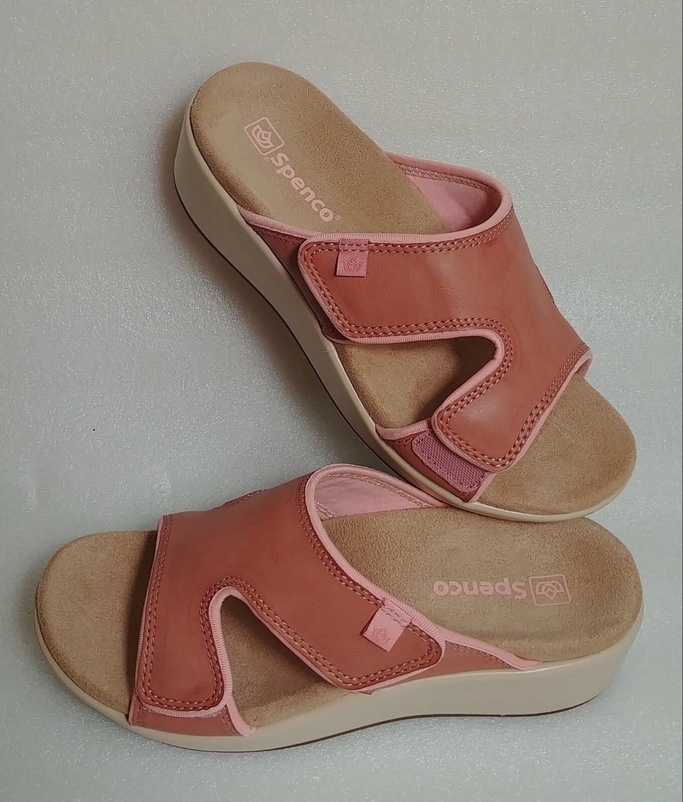 Spenco Pink Wedge Sandals Slides Kholo Karla Orthopedic Comfort Womens Size 6 eBay